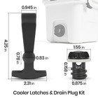 Calvana Cooler Latches Drain Plug Kit Rubber For Yeti Roadie Tundra Rtic