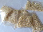 Sealed Bags Of 600 Czech  Glass Cabochones 2 5mm Pearl Cream