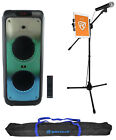 Rockville Bass Party 10 Karaoke Machine System Party Speaker mic tablet Stand