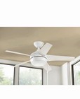 Home Decorators Windward 44 In  Led Indoor Matte White Ceiling Fan W  Light Kit