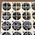 Kingsley Machine Co Typeset 18 Pt Gothic Caps Vtg With Wooden Box
