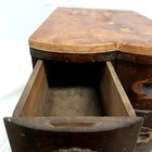 Antique 4 Drawer Desktop File Cabinet Ornate Sewing Style Hand Crafted 