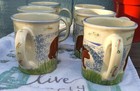 Vtg Mesa International 6pc  bear  Coffee Mug 4 75  Handcrafted Hungary Rare Find