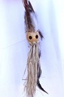 Hawaiian Design 1  Kamani Nut Ikaika Warrior Helmet Car Decor Natural Feather