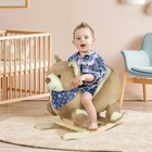 Qaba Baby Rocking Horse W lullaby riding Horse bear Themed Plush Animal Ro
