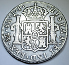 1807 Engraved Bust Spanish Peru Silver 8 Reales Genuine Colonial Dollar 8r Coin