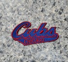 Vintage Chicago Cubs Mlb Embroidered Logo Script Patch  Iron On 3 x2 5 