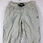 Mountain Hardwear Womens 12 Hiking Pants Beige Nylon Integrated Belt Straight