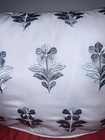 Hotel Floral Embroidered Rectangular White Decorative Pillow 12x18