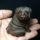 2 7 Inch Chinese Boxwood Hand Carved Lovely Dog Figurine Statue Decoration Gift