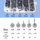 210pcs Fishing Swivels  5 Sizes Barrel Swivels With Snaps