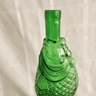 Vintage Green Glass Fish Shaped Wine Bottle Decanter Scales 13  T F Mark