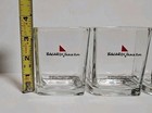 Vintage Bacardi Black Rum Square Glasses - Set Of 4 - With Logo