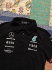Mercedes Amg Petronas F1 Team Polo Shirt Black Men s Size M Formula 1 Racing