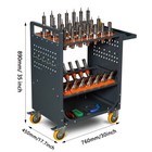 Cat40 Cnc Tool Holder Bt40 Cnc Tool Cart Stor With Wheels For Warehouse Factory