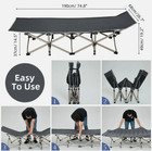 Suteck Folding Camping Cot 500lbs Heavy Duty 1200d Oxford Portable Bed W  Carry 