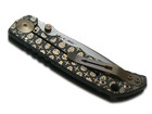 Spartan Blades Harsey Folder Sf5 Black Gilded Skulls Titanium Magnacut Knife
