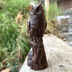 3 85 Inch Hand-carved Wooden Owl Statue Ornament  Artistic Style Pretty         