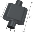 Pair 3  Single Chamber Race Mufflers Center center Universal Steel Exhaust 2pk