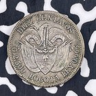 1897 Colombia 10 Centavos Lot f2658 Silver 