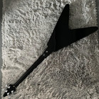 Custom Shop 1981 4-strings Flying V Bass Guitar Black Mahogany Body Bone Nut
