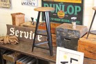 Vtg Industrial Antique German Rowac Era Stool Wood Steel Chair Factory 1920s
