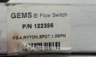 Gems Sensors Type Fs-4 Liquid Flow Switch 122356  25gpm Ryton Spdt     