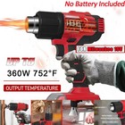 New Heat Gun For Milwaukee 18v Li-ion Battery 360w Hot Air Gun Kit 4   Nozzles