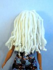 Barbie Ken Doll Wig Size 4 Spun Wool Dreadlocks Ooak Custom  d-7 Off White