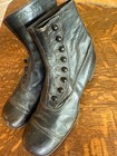 Antique Black Leather Button Boots Children s Youth Size Victorian Edwardian C 
