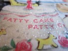 Vintage Hallmark Birthday 1 Year Old Patty Cake Glitter Used Greeting Card