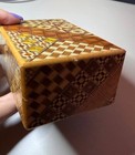 Vintage Japanese Puzzle Box 4 5      Yosegi Zaiku Himitsu-bako     Wood Marquetry Se