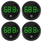 Aquarium Thermometer 4 Pack Digital Led Stick-on Fish Tank Temperature Gauge