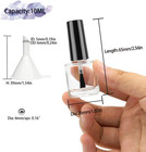 Empty Nail Polish Bottles With Brush Cap  10ml Empty Glass Refillable Nail Polis