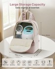 Breast Pump Backpack Pink - Insulated Bag With Ice Pack - Work Travel Storage