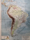 1902 South America Vintage Map Brazil Argentina Peru Original 11 5 X 9 5 - C12