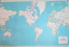 Vintage 1970s Hammond International 33 x 50  Map Of The World No Creases   Folds