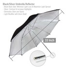 Lsp 4pcs Photography Photo Studio Black Silver Umbrella Reflector White Diffuser