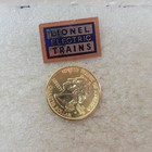 Vintage Lionel Trains Electric Railroad Train Metal Lapel Pin Silver Toned