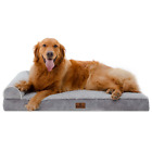 Orthopedic Foam Dog Bed L-shape Bolster Pet Cushion For Medium Large Jumbo Dogs