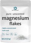 10 Lb Unscented Magnesium Flakes  Pure Magnesium Chloride For Bath Soak Or Foot