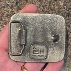 Vtg John Deere Belt Buckle Paul Frank Usa Made Leaping Deer Logo On Yellow Euc