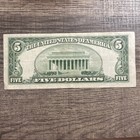 1953 Series  5 Bill Silver Certificate Blue Seal Vintage Us Note Circulated