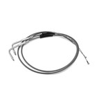  Extended Length Throttle Cable And Idle Cable Kit Stainless Steel 40  Black