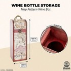Map Wooden Treasure Chest Wine Box Keepsake Trunk For Home Decorative Storage
