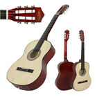 38  Beginners Acoustic Wooden Guitar With Guitar Case strap And Pick Natural