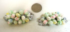 Vintage Pastel Sugar Beads Shoe Or Coat Clips