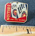 Vintage Miller Lite Beer 3 Billion   Still Selling Promo Lapel Hat Pin