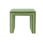  Modern Channel Tufted Velvet Ottoman Home Green Channel Tufted Ottoman