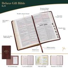 The Holy Bible Kings James Version Bible Thumb Indexed Red Letter   Brown New